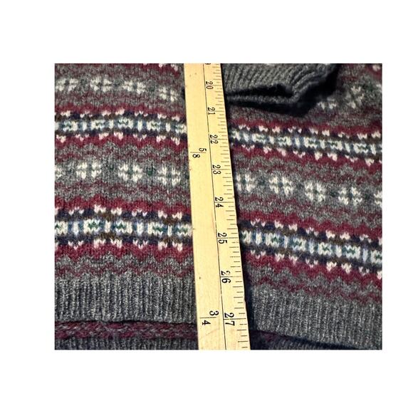 Vintage Nordstrom BP Sweater Shetland Multi Striped Wool Size Large Men's - Picture 6 of 6